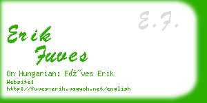 erik fuves business card